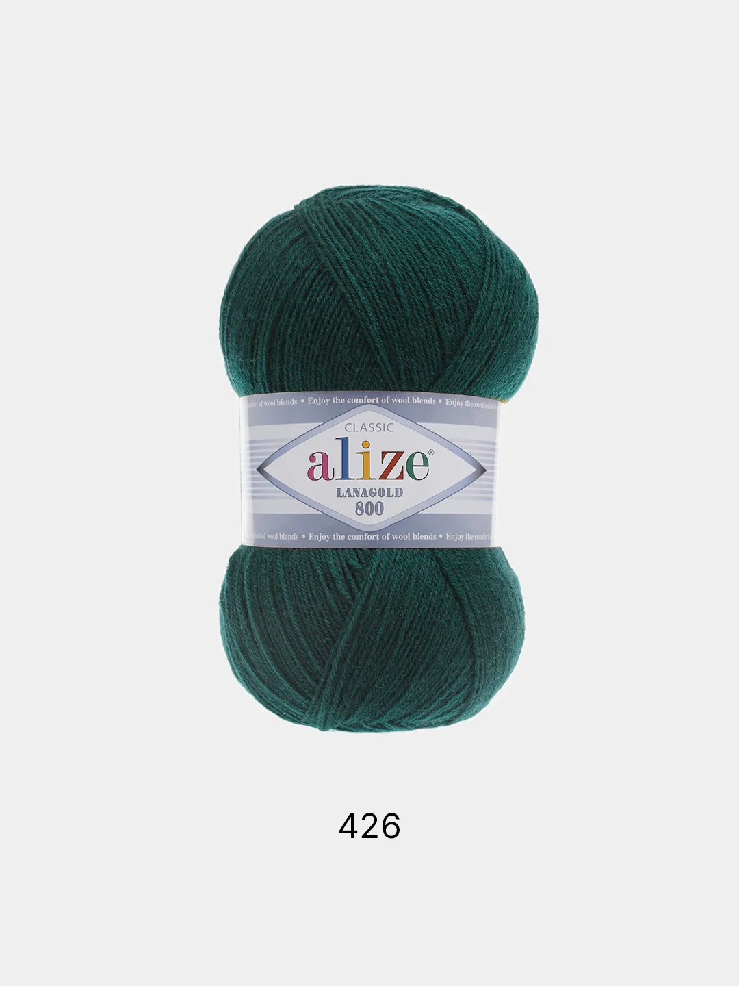 Пряжа Alize Lanagold 800 Акрил 51% Шерсть 49% 100г 800м (шт./ упаковка 5шт.)
