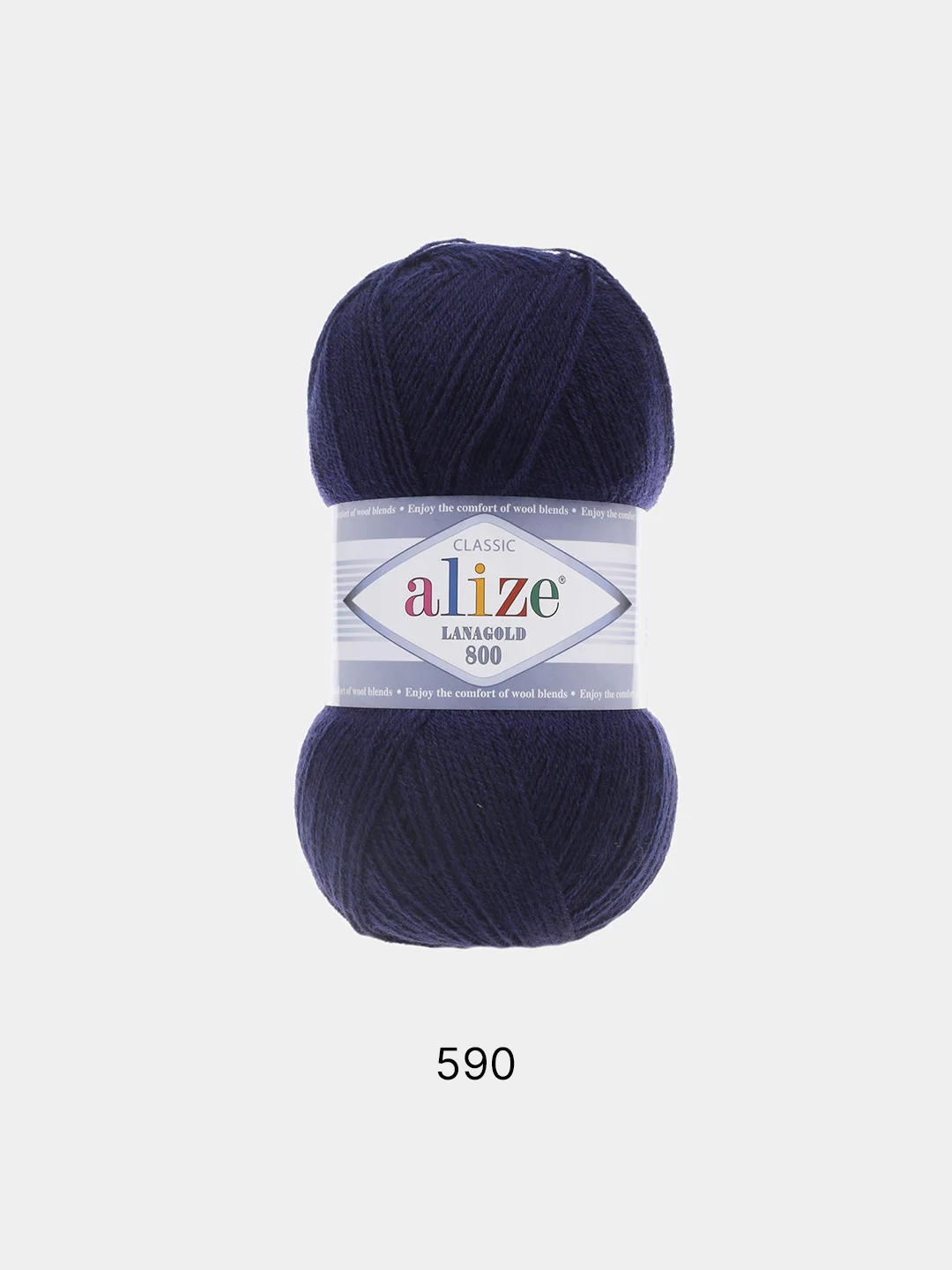 Пряжа Alize Lanagold 800 Акрил 51% Шерсть 49% 100г 800м (шт./ упаковка 5шт.)