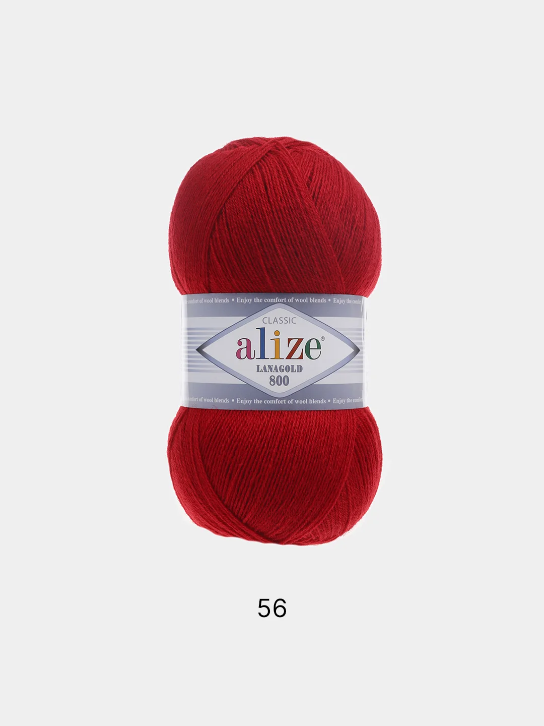 Пряжа Alize Lanagold 800 Акрил 51% Шерсть 49% 100г 800м (шт./ упаковка 5шт.)