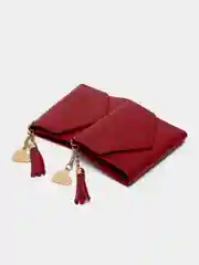 Бордовый женский базовый мини-кошелек, 14 цветов, 11 х 7 см, кошелек
