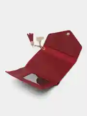 Бордовый женский базовый мини-кошелек, 14 цветов, 11 х 7 см, кошелек