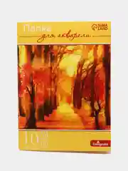Папка для акварели "Пейзаж", А4, 10 листов, блок 180 г/м2