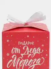 Коралловый новогодняя коробка квадратная
