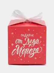 Коралловый новогодняя коробка квадратная