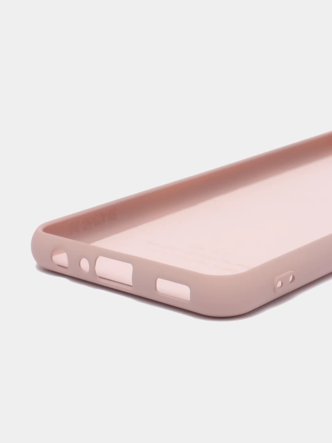 Бежевый чехол для Samsung Galaxy A23, силиконовый, закрытый низ, бархат внутри Silicone Cover