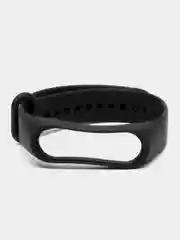 Черный ремешок силиконовый для Xiaomi Mi Band 3, Mi Band 4