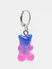 Розовый серьги Мармеладные мишки Gummy градиент, набор из 6 штук