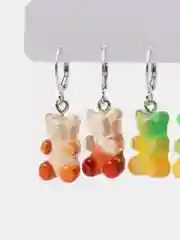 Карамельный серьги Мармеладные мишки Gummy градиент, набор из 6 штук