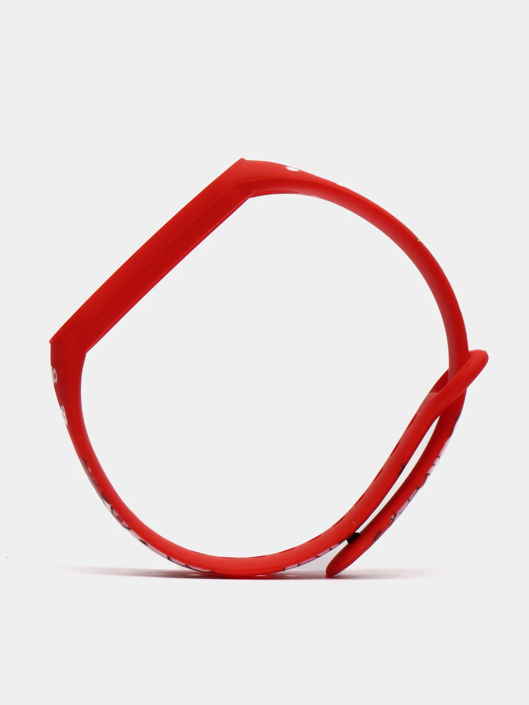Багровый силиконовый ремешок с принтом для Xiaomi Mi Band 7 / 3 / 4 / 5 / 6