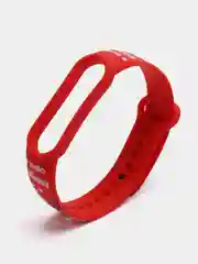 Багровый силиконовый ремешок с принтом для Xiaomi Mi Band 7 / 3 / 4 / 5 / 6