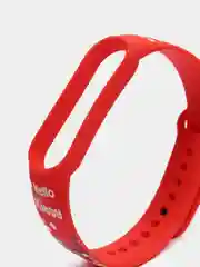 Багровый силиконовый ремешок с принтом для Xiaomi Mi Band 7 / 3 / 4 / 5 / 6