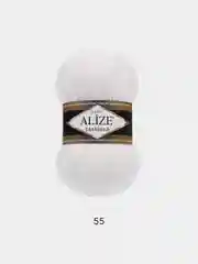 Белый пряжа Alize Lanagold, 100гр-240м, акрил 51%- мериносовая шерсть 49%