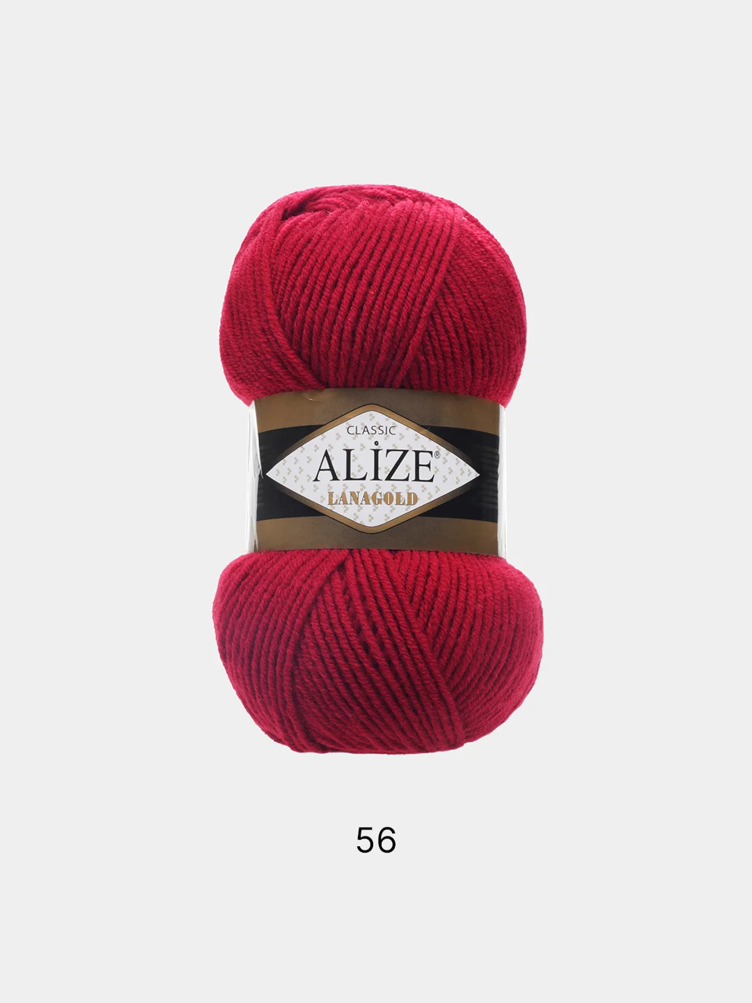 Красный пряжа Alize Lanagold, 100гр-240м, акрил 51%- мериносовая шерсть 49%
