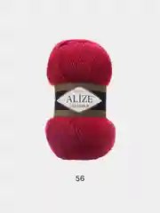 Красный пряжа Alize Lanagold, 100гр-240м, акрил 51%- мериносовая шерсть 49%