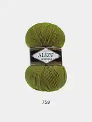 Оливковый пряжа Alize Lanagold, 100гр-240м, акрил 51%- мериносовая шерсть 49%