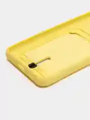 Желтый чехол Xiaomi Redmi 10A / 9C, Сяоми Редми 10А / 9С, с карманом для карты, силиконовый