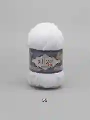 Белый пряжа плюшевая Alize Velluto