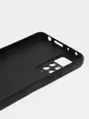 Хром чехол Xiaomi Redmi Note 11 Pro 4G, Российская версия, черный, силиконовый, матовый