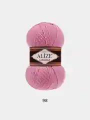 Розовый пряжа Alize Lanagold, 100гр-240м, акрил 51%- мериносовая шерсть 49%