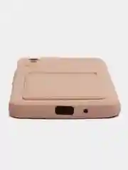 Бежевый чехол для Xiaomi Redmi 9A, Сяоми Редми 9А, силиконовый, с карманом для карты
