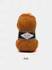 Горчичный пряжа Alize Lanagold, 100гр-240м, акрил 51%- мериносовая шерсть 49%