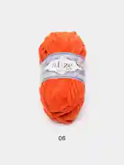 Оранжевый пряжа плюшевая Alize Velluto