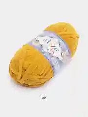 Желтый пряжа плюшевая Alize Velluto