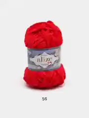 Красный пряжа плюшевая Alize Velluto