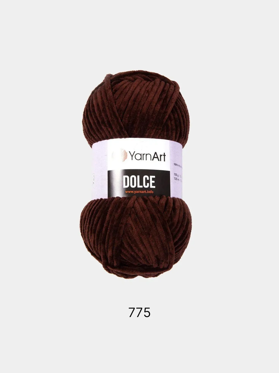 Коричневый пряжа плюшевая YarnArt Dolce