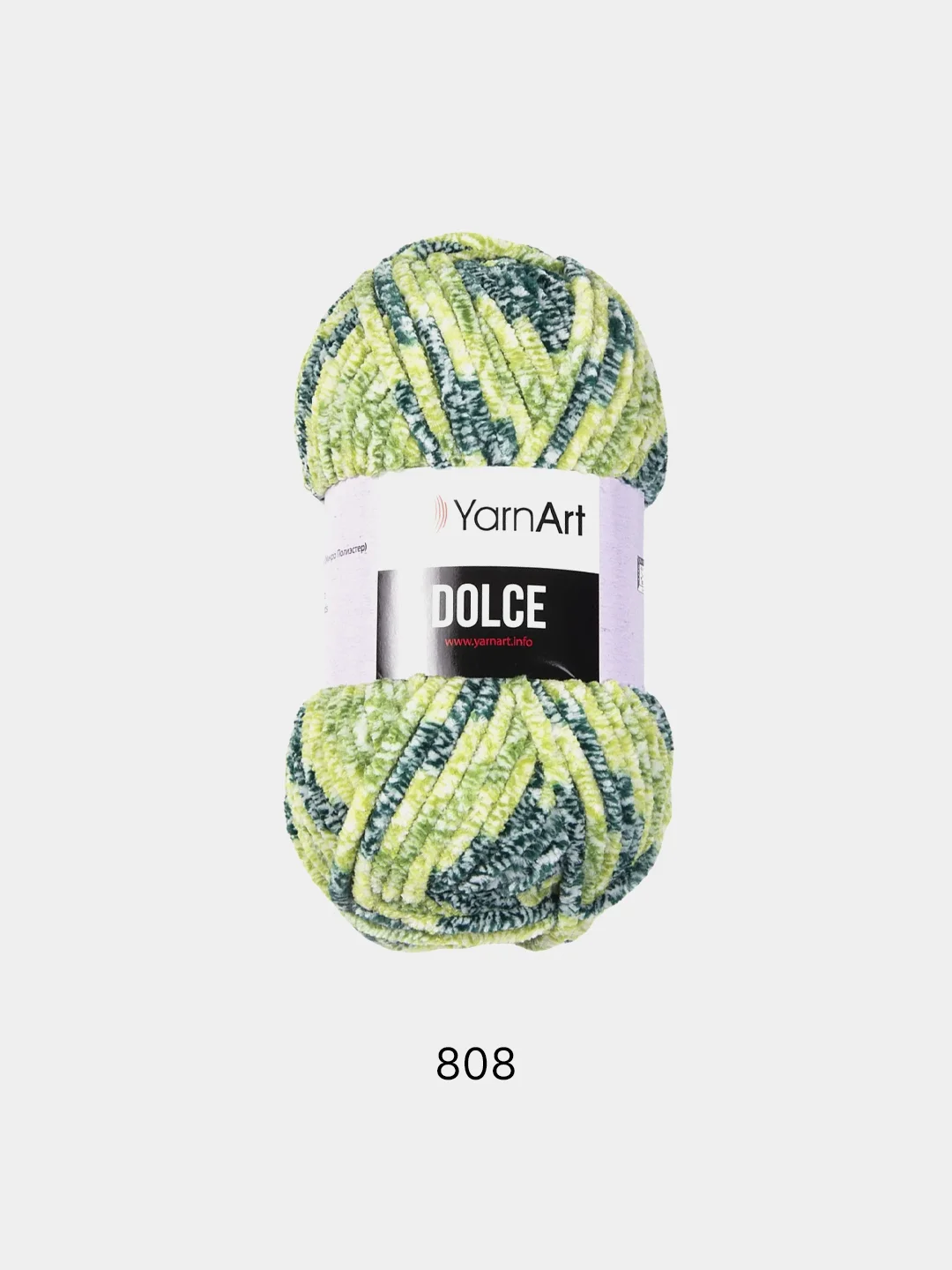 Зеленый пряжа плюшевая YarnArt Dolce