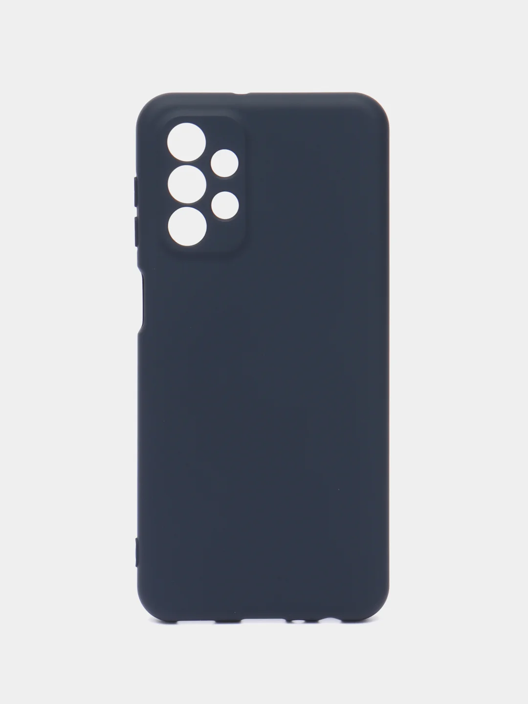 Темно-синий чехол для Samsung Galaxy A23, силиконовый, закрытый низ, бархат внутри Silicone Cover