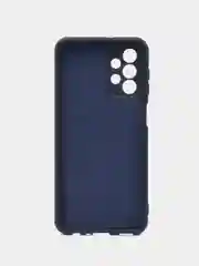 Темно-синий чехол для Samsung Galaxy A23, силиконовый, закрытый низ, бархат внутри Silicone Cover