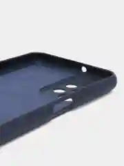 Темно-синий чехол для Samsung Galaxy A23, силиконовый, закрытый низ, бархат внутри Silicone Cover