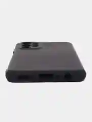 Черный чехол для Samsung Galaxy A23, силиконовый, закрытый низ, бархат внутри Silicone Cover