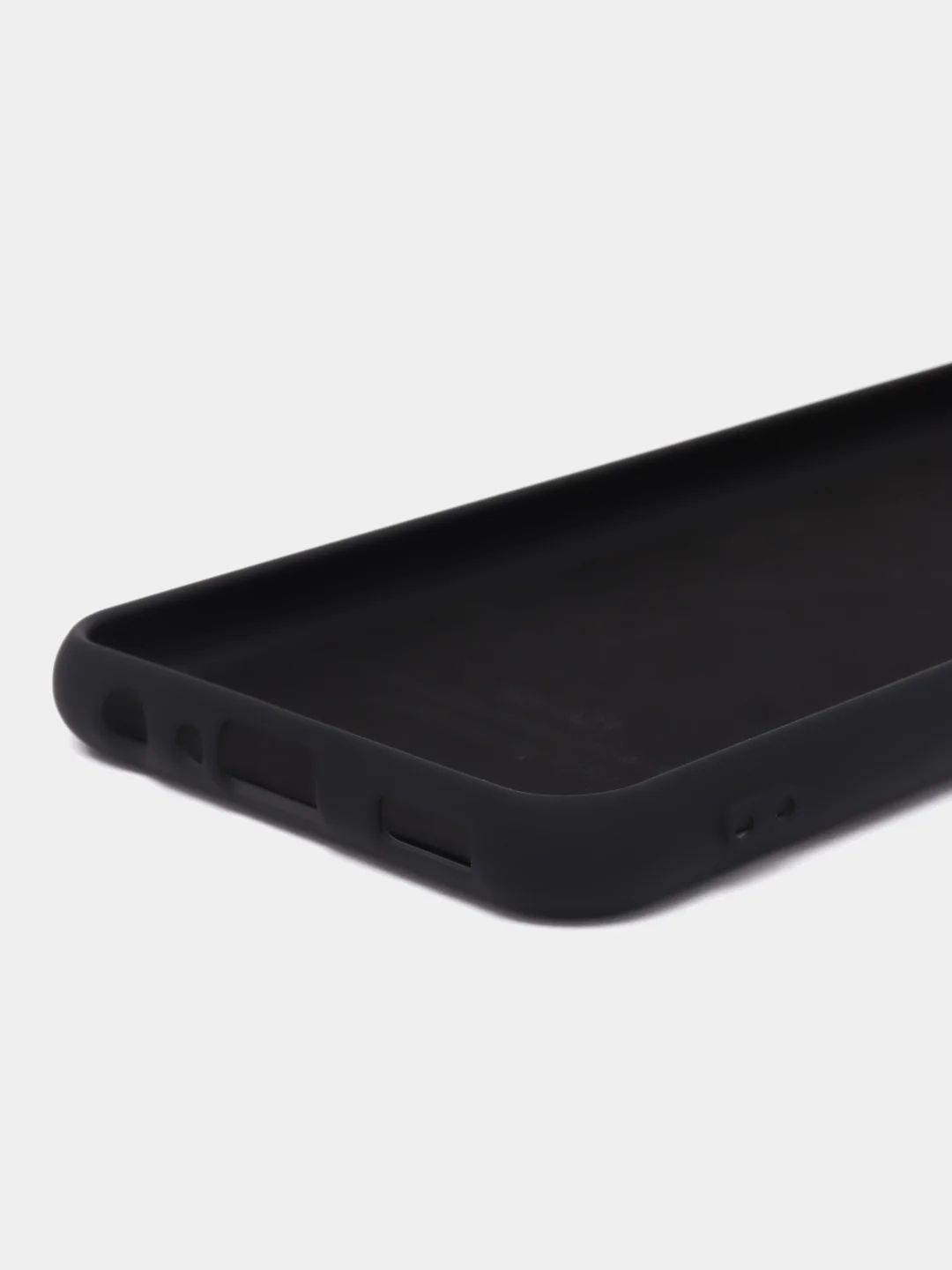 Черный чехол для Samsung Galaxy A23, силиконовый, закрытый низ, бархат внутри Silicone Cover
