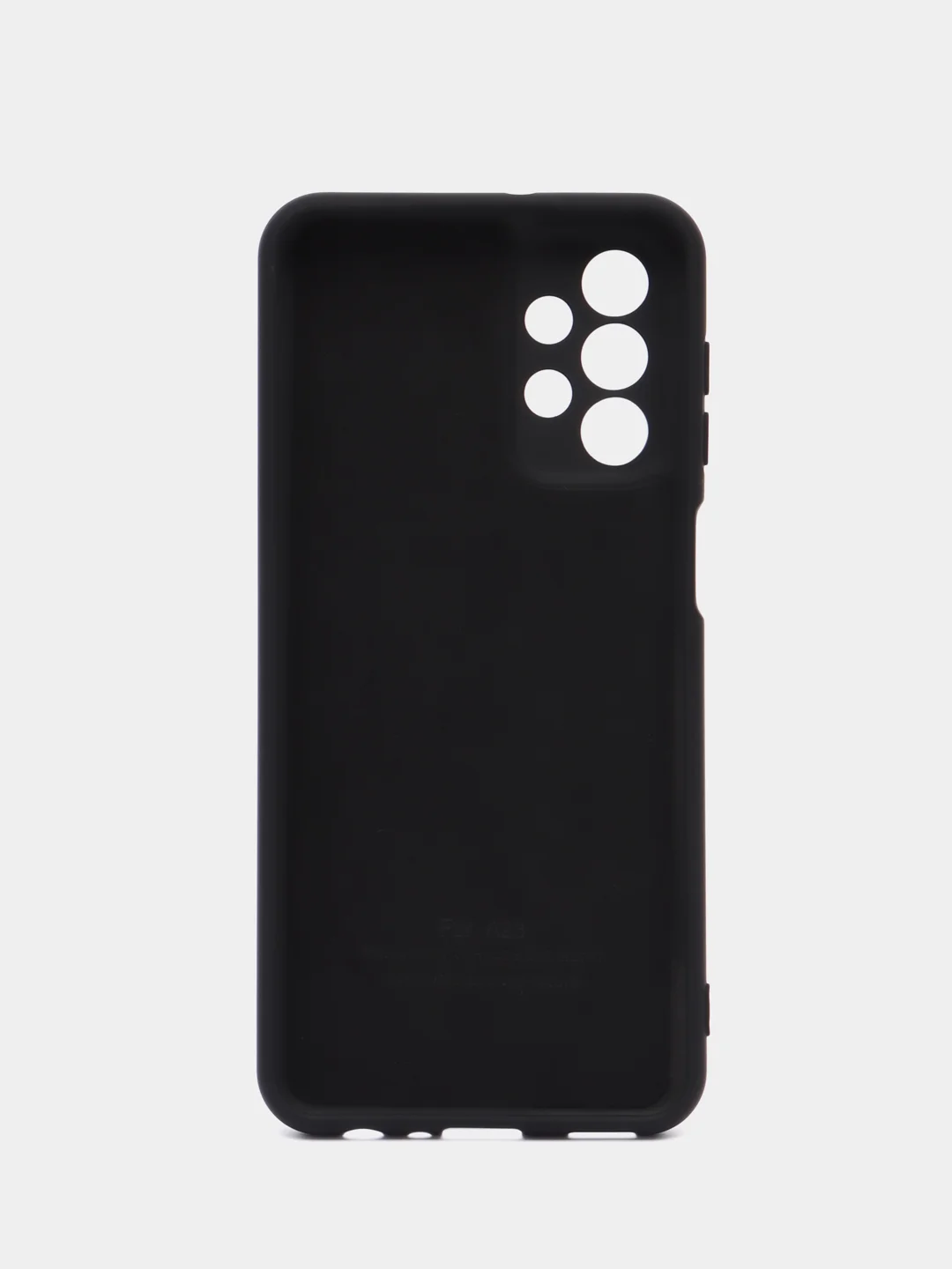 Черный чехол для Samsung Galaxy A23, силиконовый, закрытый низ, бархат внутри Silicone Cover