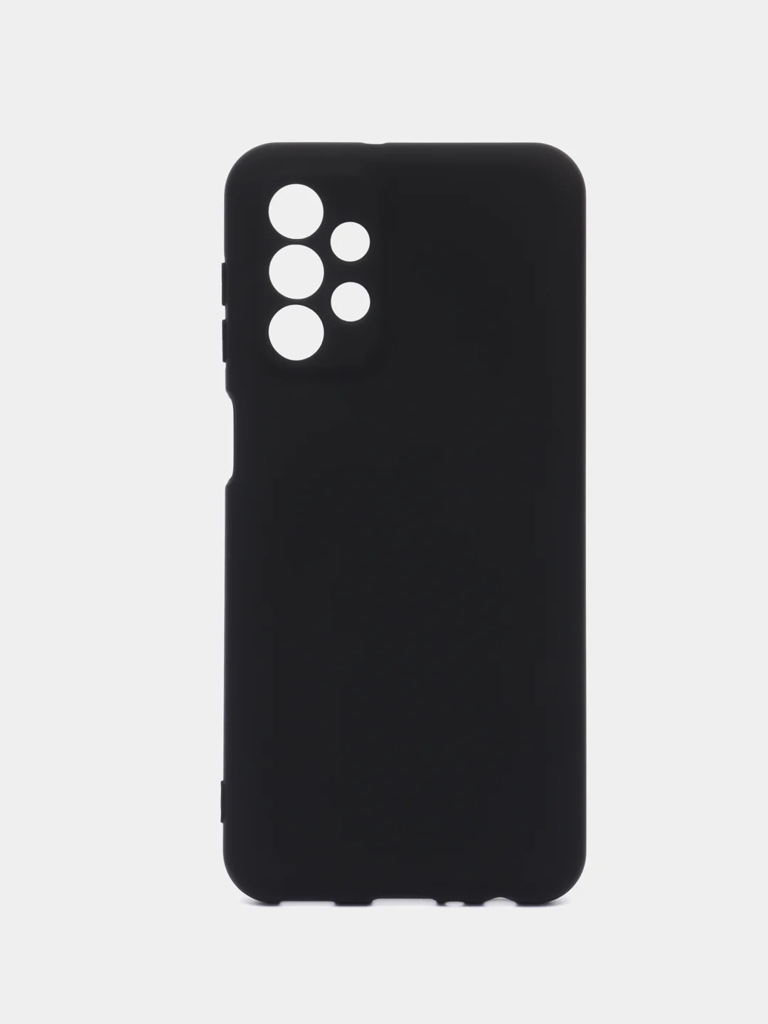 Черный чехол для Samsung Galaxy A23, силиконовый, закрытый низ, бархат внутри Silicone Cover