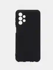 Черный чехол для Samsung Galaxy A23, силиконовый, закрытый низ, бархат внутри Silicone Cover