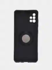 Угольный чехол Samsung Galaxy A51, Самсунг Галакси А51 силиконовый с кольцом iFace