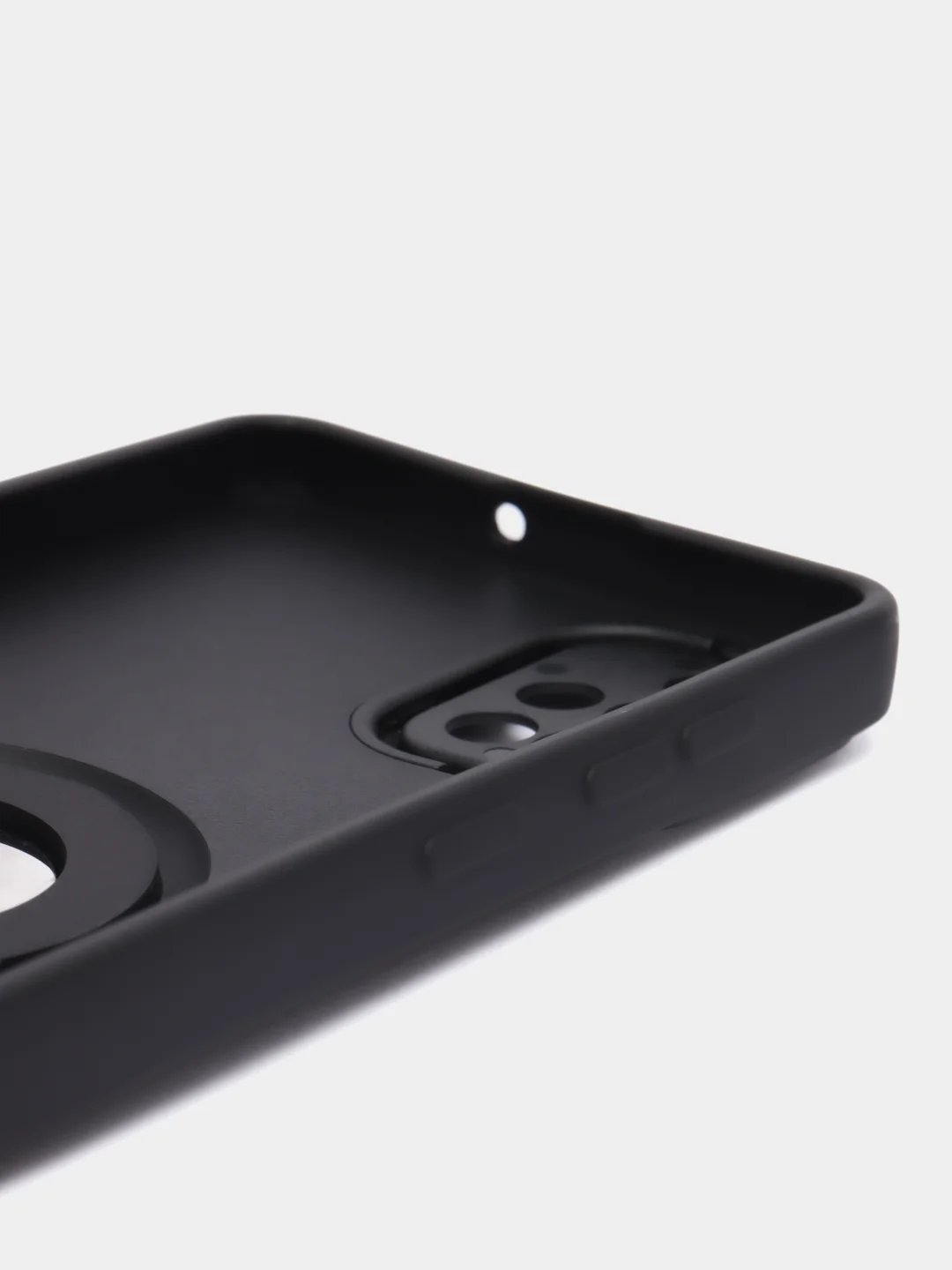 Угольный чехол Samsung Galaxy A51, Самсунг Галакси А51 силиконовый с кольцом iFace
