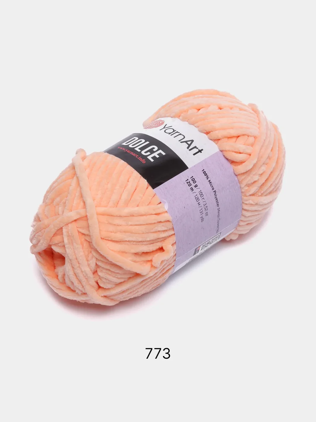 Оранжевый пряжа плюшевая YarnArt Dolce