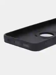 Угольный чехол Realme C15 Реалми С15 силиконовый магнитный с кольцом iFace