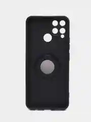 Угольный чехол Realme C15 Реалми С15 силиконовый магнитный с кольцом iFace