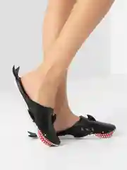 Черный сланцы мужские, сланцы женские "Акула" IZI, размеры 36-45