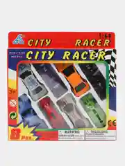 Набор металлических детских гоночных машинок City Racer Lelu, масштаб 1:64