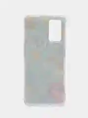 Голубой чехол для Realme 9i, Oppo A96 4G (Реалми Оппо), пластиковый, с рисунком и попсокетом