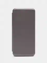 Серебряный чехол-книжка для Xiaomi Poco M4 Pro 5G, Сяоми Поко М4 Про 5G