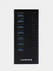USB-концентратор HARPER HUB-07MB, USB 3.0, Type-A х 7, Black