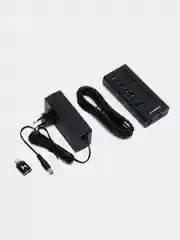 USB-концентратор HARPER HUB-07MB, USB 3.0, Type-A х 7, Black