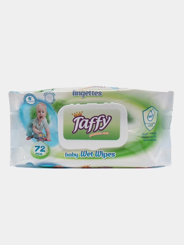 Детские влажные салфетки "Taffy premium", 72 штуки